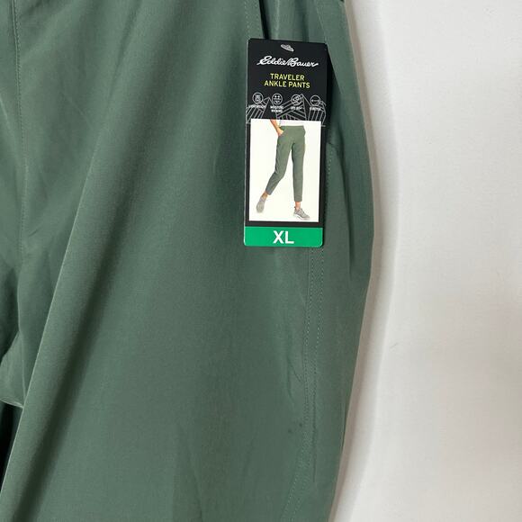 NWT! Eddie Bauer Traveler Ankle Pants, Green, Size XL Women's - Picture 3 of 6